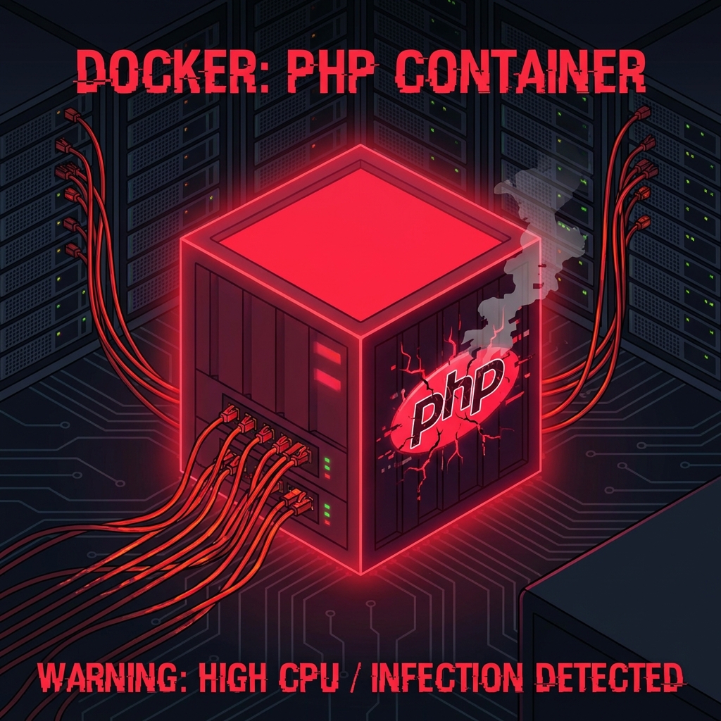 Docker Swarm contenedor php-fpm infectado 100% CPU